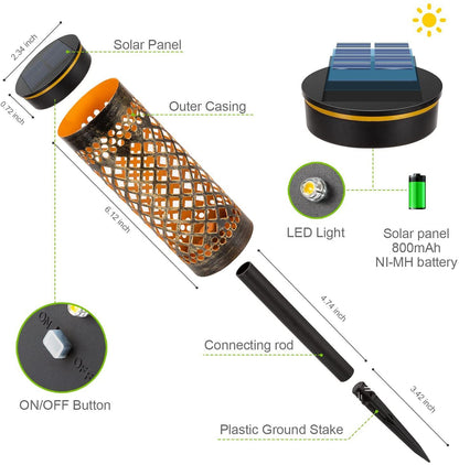 Metal Solar-powered Lawn Lamps