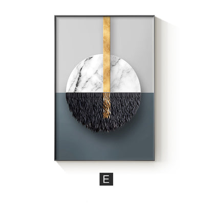 Abstract Geometric Canvas Painting Wall Poster