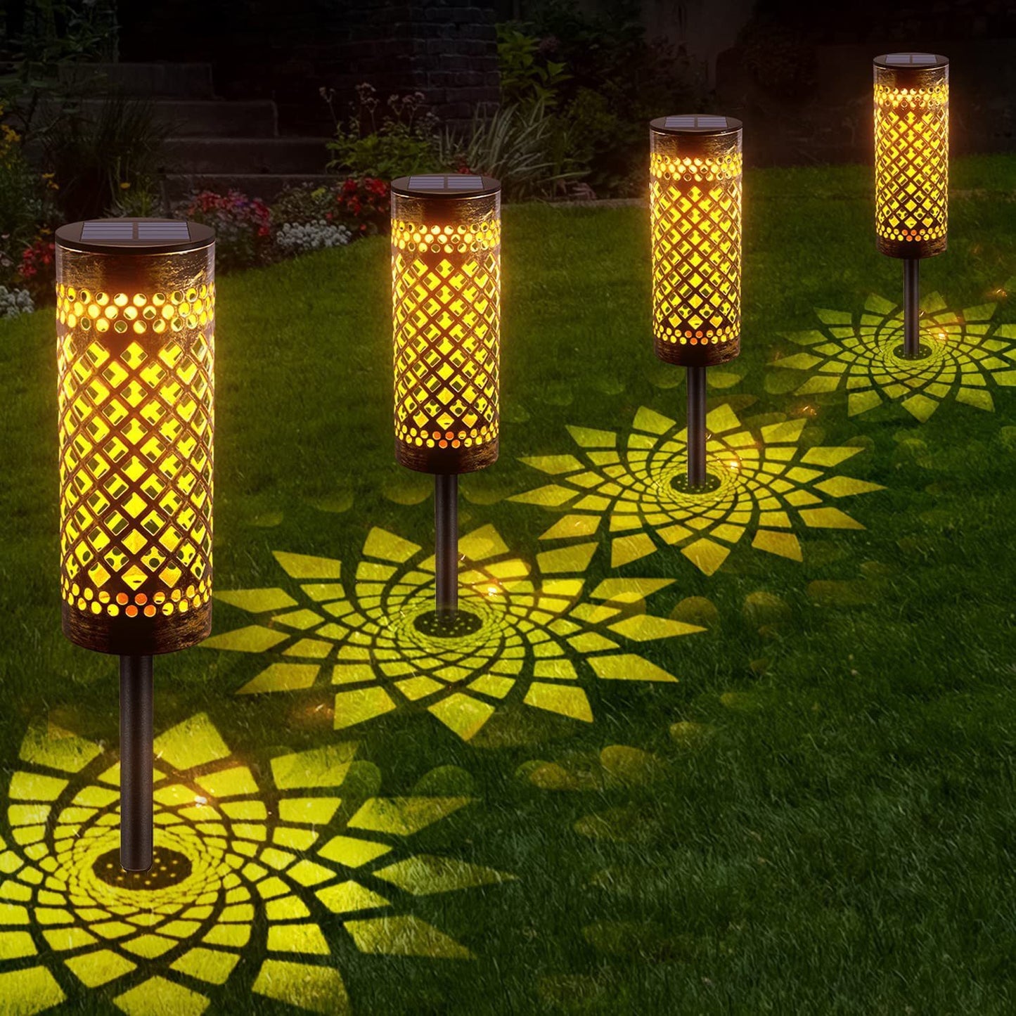 Metal Solar-powered Lawn Lamps