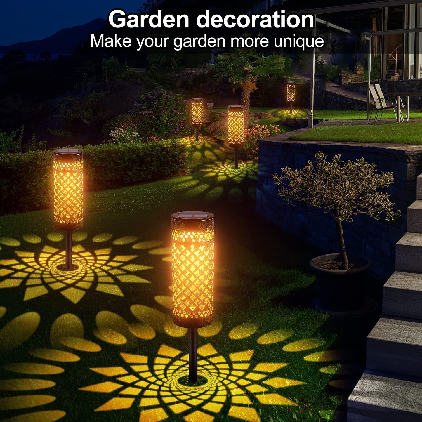 Metal Solar-powered Lawn Lamps