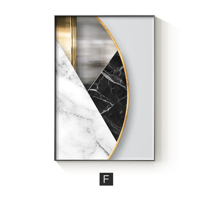 Abstract Geometric Canvas Painting Wall Poster